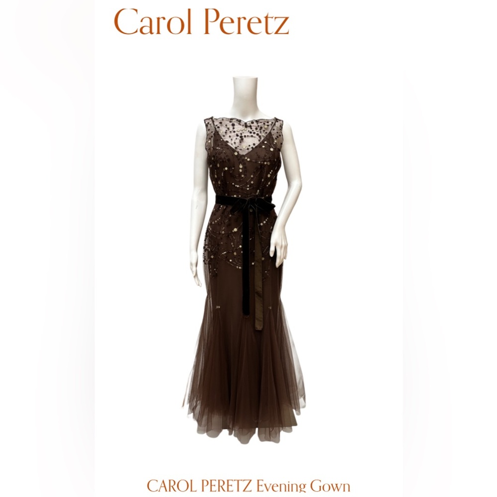 CAROL PERETZ Luxury Evening Gown size 10 - Picture 6 of 17